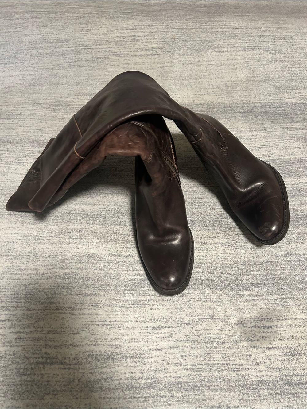 LadiesBrown Leather tremp Pull-On Boots